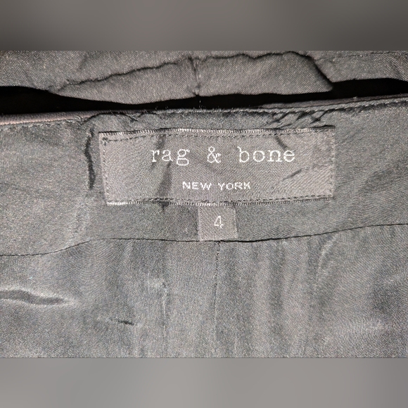 Rag & Bone 100% Lamb Leather Black Kelly Short Size 4 - Picture 7 of 8